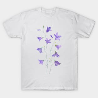 purple harebell wildflower watercolor T-Shirt